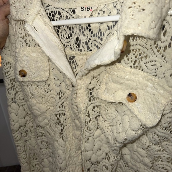 BiBi Ivory Lace Blouse - Picture 2 of 5